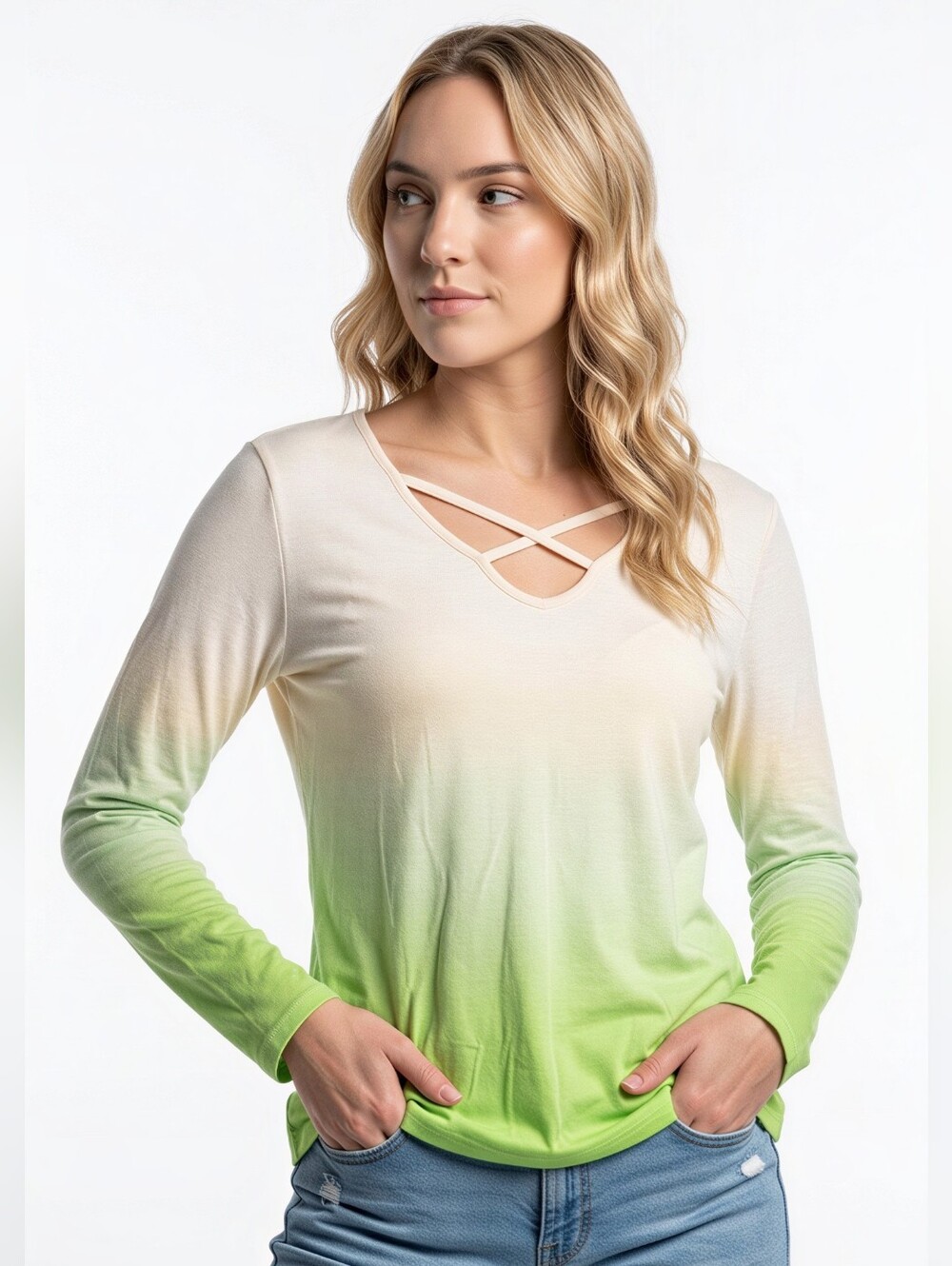 Mabelinda Fresh Aura Crisscross Top